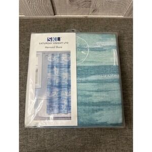 Saturday Knight Ltd Mermaid Ocean Shore Shower Curtain Blue Teal Fabric 70x72